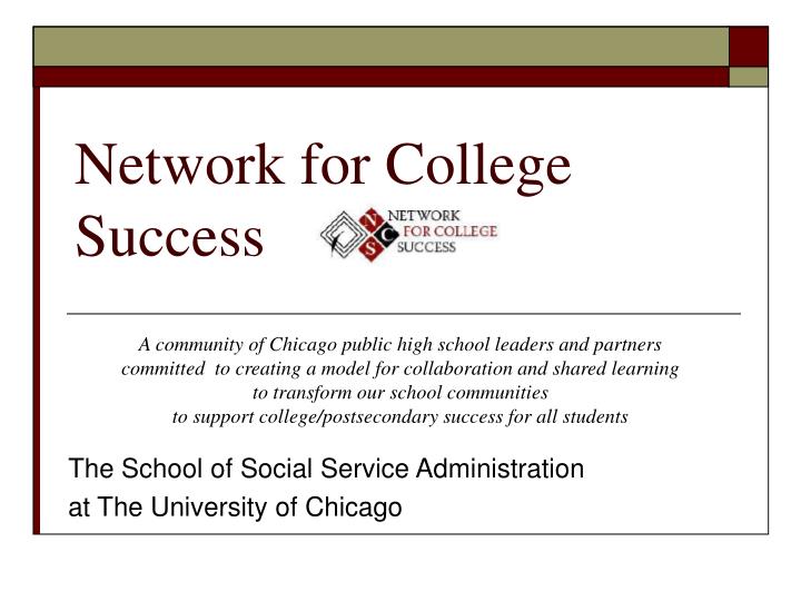 network for college success