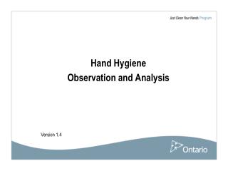 Hand Hygiene Observation and Analysis