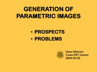 GENERATION OF PARAMETRIC IMAGES
