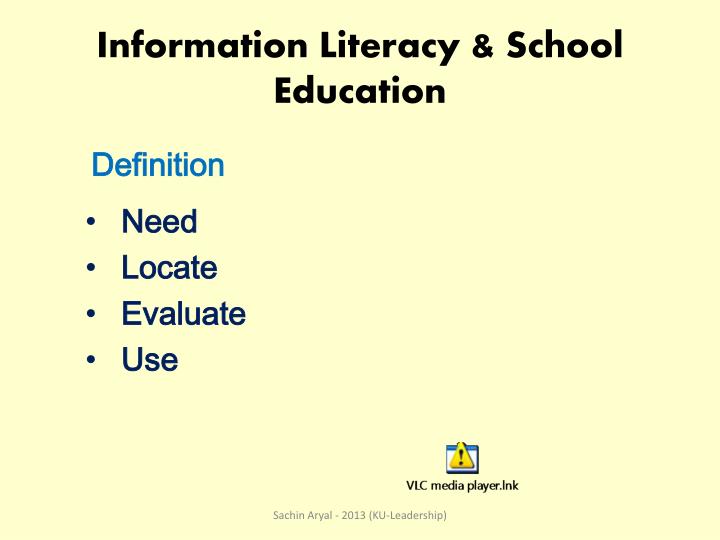 information literacy school education