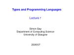 PPT - Types and Programming Languages PowerPoint Presentation, free ...
