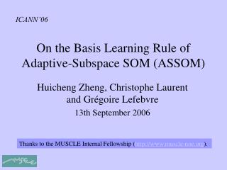On the Basis Learning Rule of Adaptive-Subspace SOM (ASSOM)