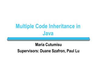Multiple Code Inheritance in Java
