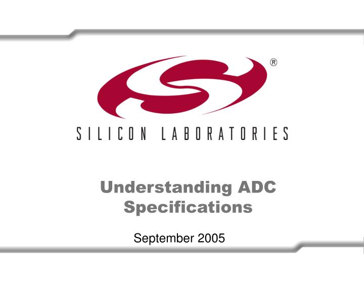 understanding adc specifications