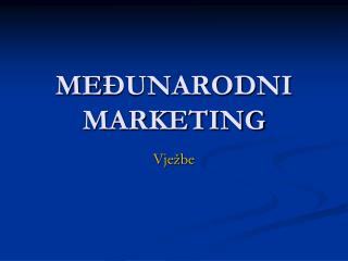me unarodni marketing