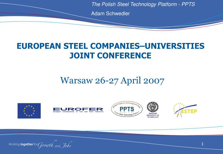european steel companies universities joint conference