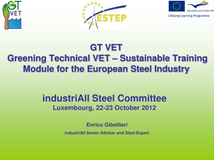 gt vet greening technical vet sustainable training module for the european steel industry