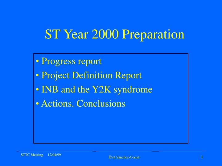 st year 2000 preparation
