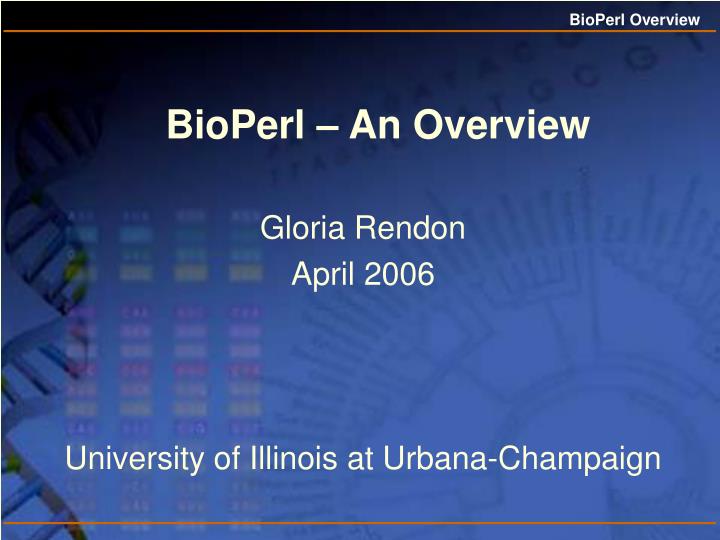 bioperl an overview