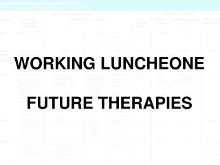 WORKING LUNCHEONE FUTURE THERAPIES