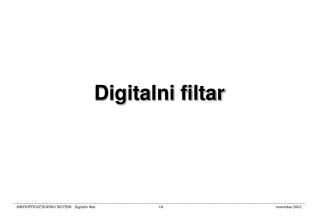 Digitalni filtar