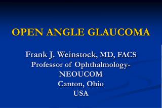TYPES OF GLAUCOMA