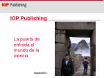IOP Publishing - slide 1