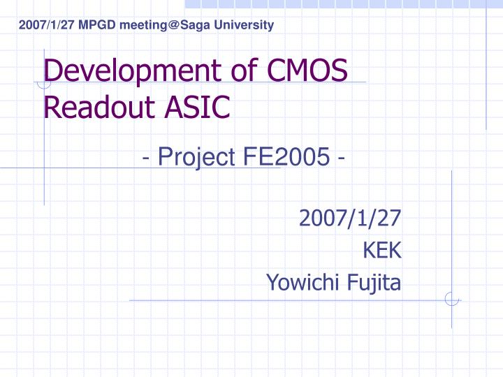 development of cmos readout asic