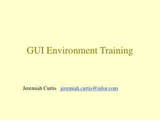 GUI Environment Training