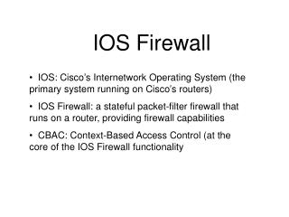 IOS Firewall