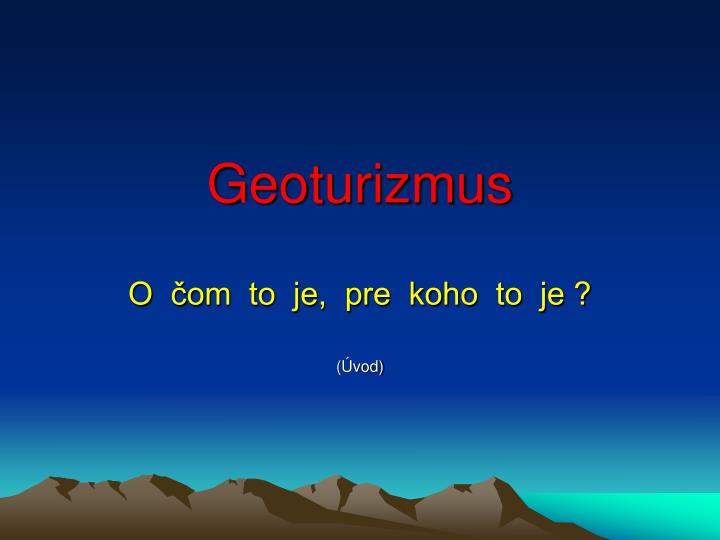 geoturizmus