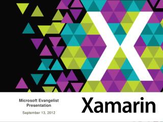Microsoft Evangelist Presentation September 13, 2012