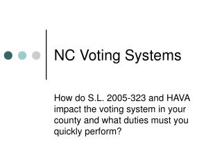 NC Voting Systems