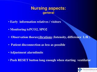 Nursing aspects: general