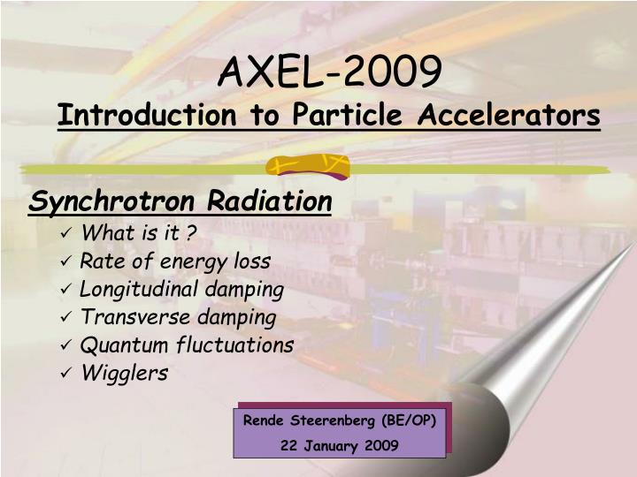axel 2009 introduction to particle accelerators