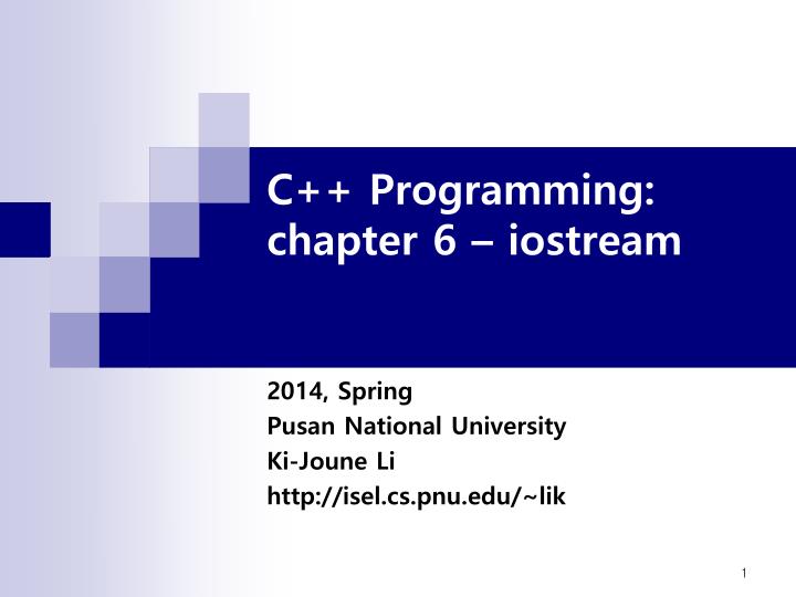 c programming chapter 6 iostream
