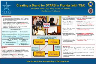Creating a Brand for STARS in Florida (with TSA)