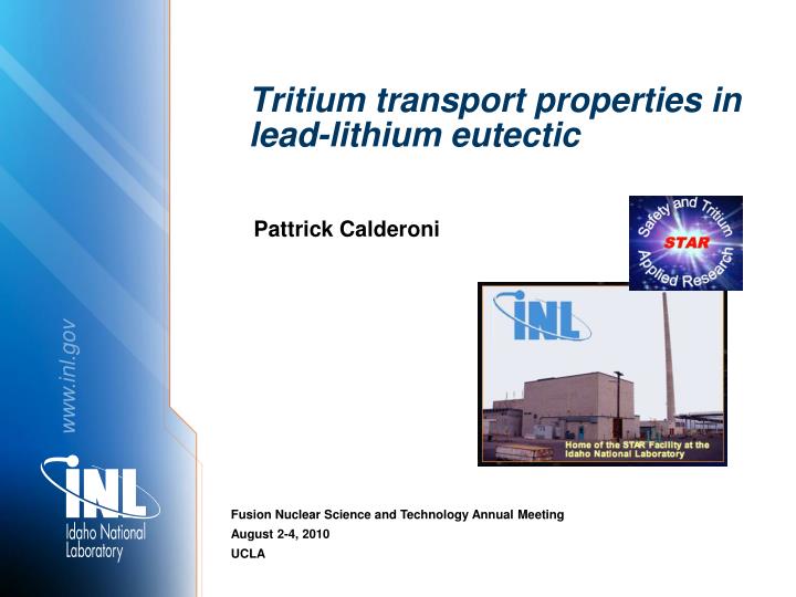 tritium transport properties in lead lithium eutectic