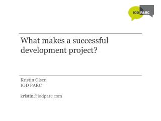What makes a successful development project?