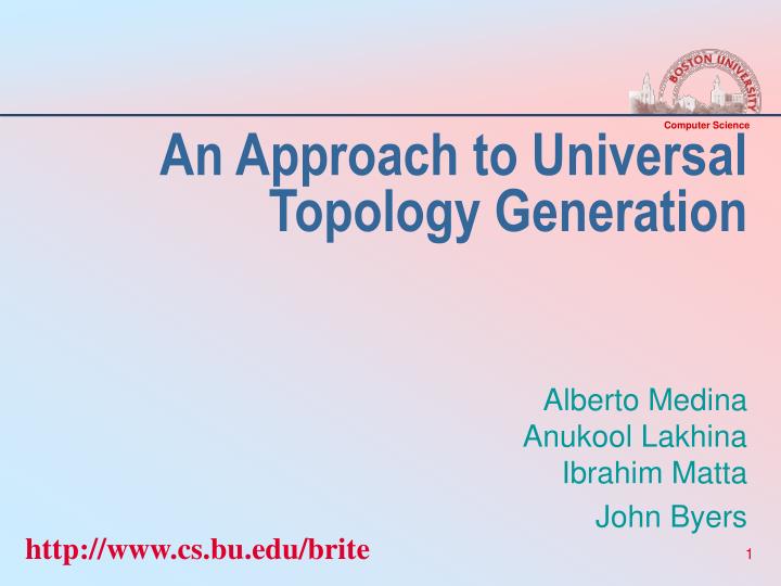 an approach to universal topology generation
