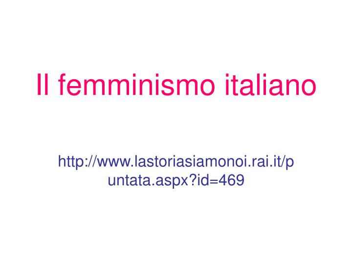 il femminismo italiano