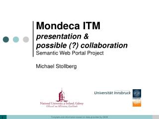 Mondeca ITM presentation &amp; possible (?) collaboration Semantic Web Portal Project