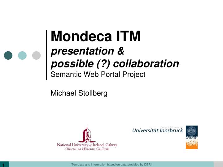 mondeca itm presentation possible collaboration semantic web portal project