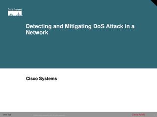 Detecting and Mitigating DoS Attack in a Network