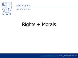 Rights + Morals