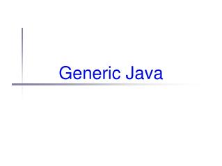 Generic Java