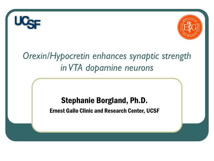 orexin hypocretin enhances synaptic strength in vta dopamine neurons