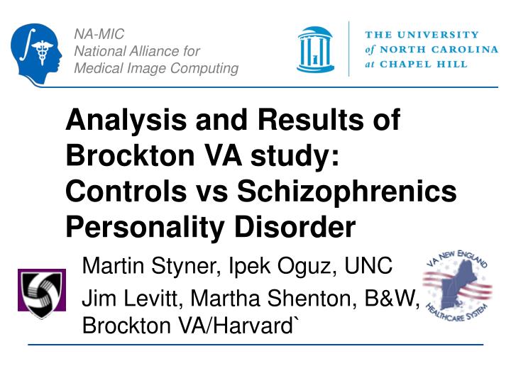 analysis and results of brockton va study controls vs schizophrenics personality disorder