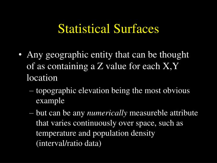 statistical surfaces