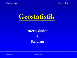 Geostatistik