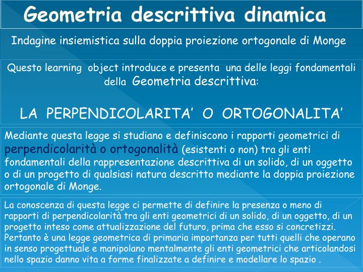 geometria descrittiva dinamica