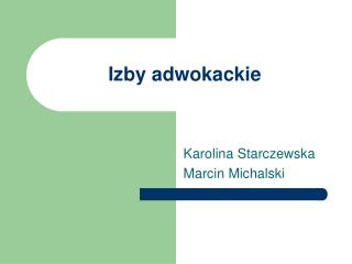 izby adwokackie