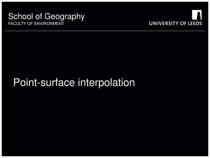 point surface interpolation
