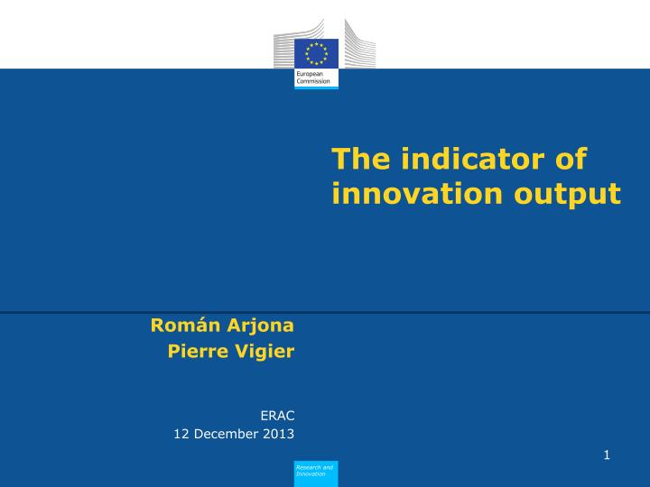 the indicator of innovation output