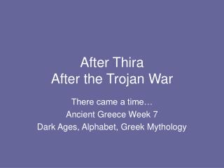 After Thira After the Trojan War