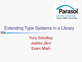 Extending Type Systems in a Library