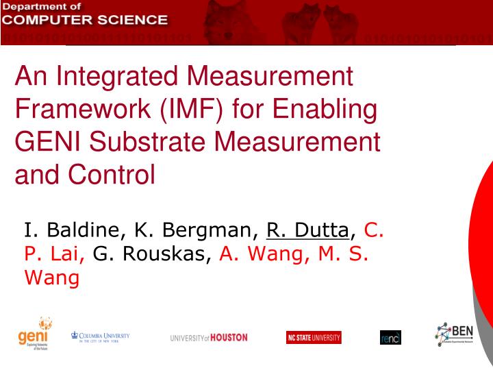 an integrated measurement framework imf for enabling geni substrate measurement and control