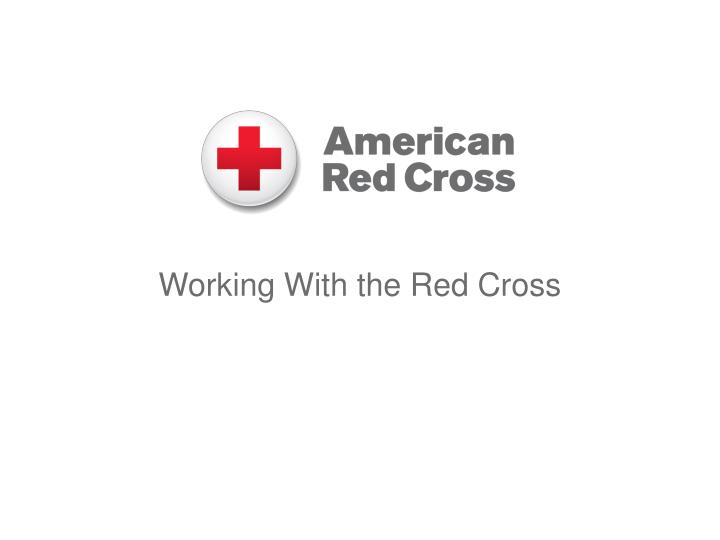 working with the red cross