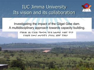 IUC Jimma University Its vision and its collaboration
