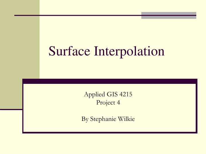 surface interpolation